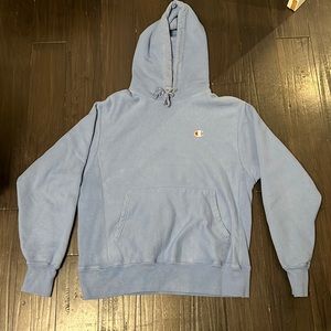 Champion reverse weave baby blue hoodie size M